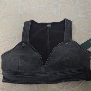 Brand New, Wild Fable Distressed Black Denim Bralette!